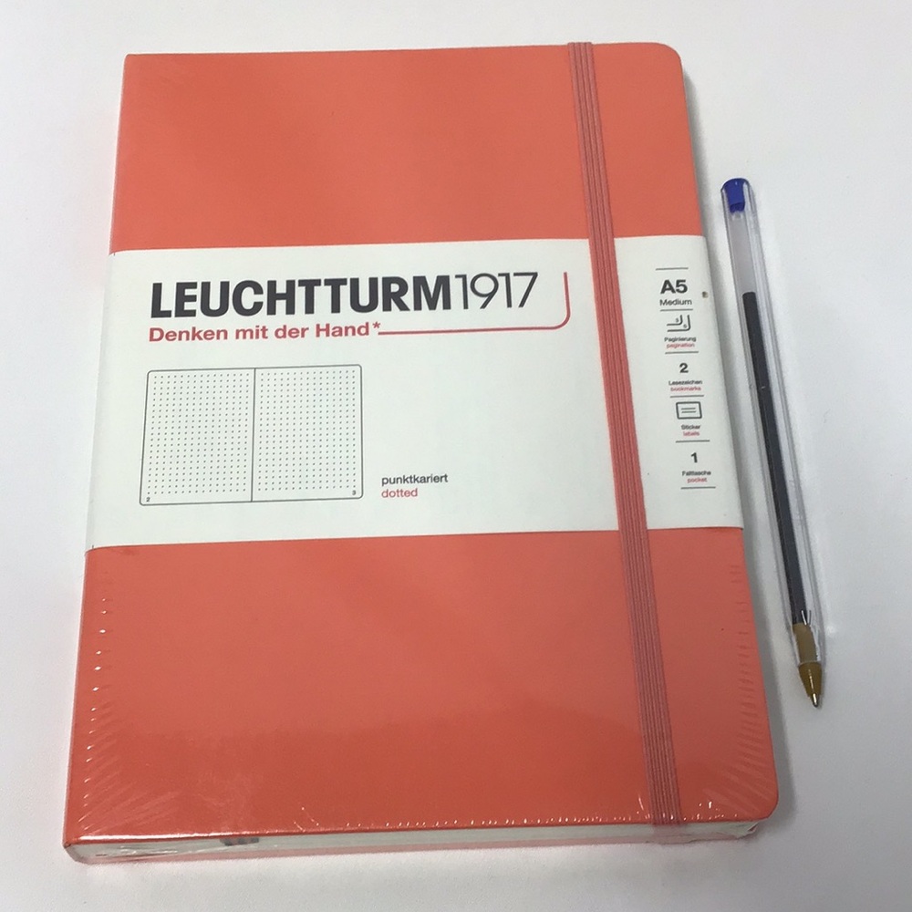 🔥SALE Leuchtturm1917 Dotted A5 Notebook - Coral/Salmon